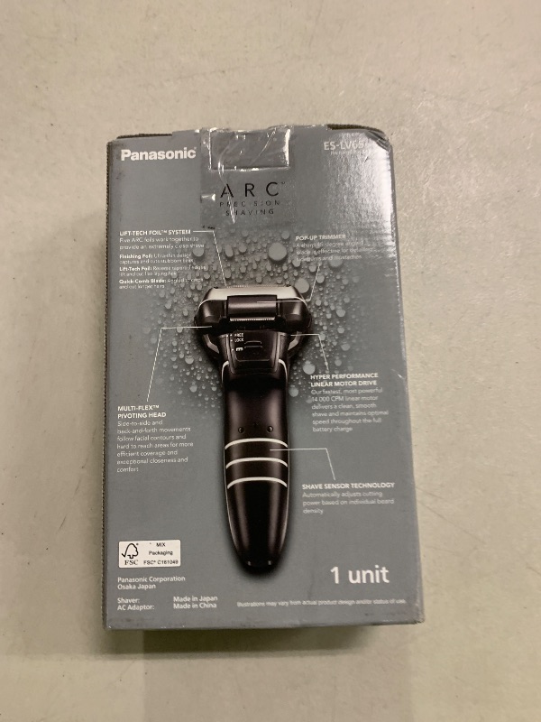 Photo 1 of Panasonic ARC5 Electric Razor for Men with Pop-Up Trimmer, Wet/Dry 5-Blade Electric Shaver with Intelligent Shave Sensor and Multi-Flex Pivoting Head – ES-LV65-S (Silver)