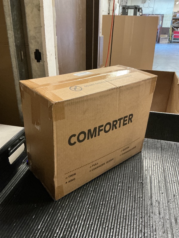 Photo 1 of DAICO Goose Feather Down Comforter King Size, All Season Luxury Hotel Fluffy Duvet Insert, Ultra Soft 100% Cotton Shell with 8 Corner Tabs, Paisley Design (106x90'', Black)