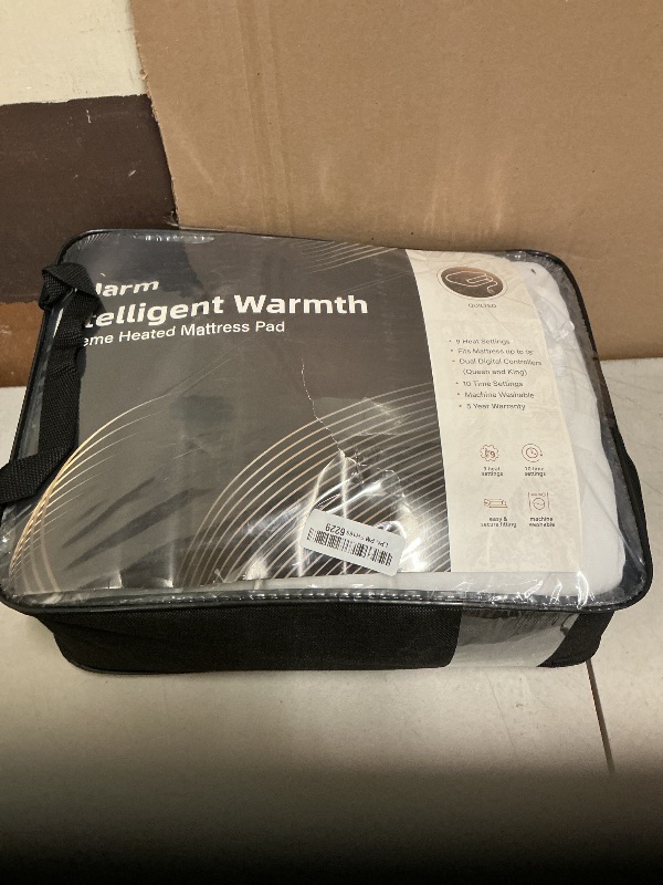 Photo 1 of Bwarm Premium Multi-Zone Electric Heated Mattress Pad Twin Size, 39" x 75", 9 Heat Settings, 1-12 Hours Auto Off, Individual Body and Feet Settings, Removable Comfort Layer, Machine Washable