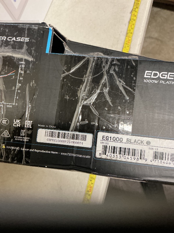 Photo 1 of Lian Li Edge Series-1000W Full Modular Power Supply-80 Plus Platinum-ATX 3.0, 3.1-PCIE 5.1-L-Shape Design for Dual Chamber Case-120mm FDB Fan-Supports up to 4X USB Devices-Black (EG1000BE.US)