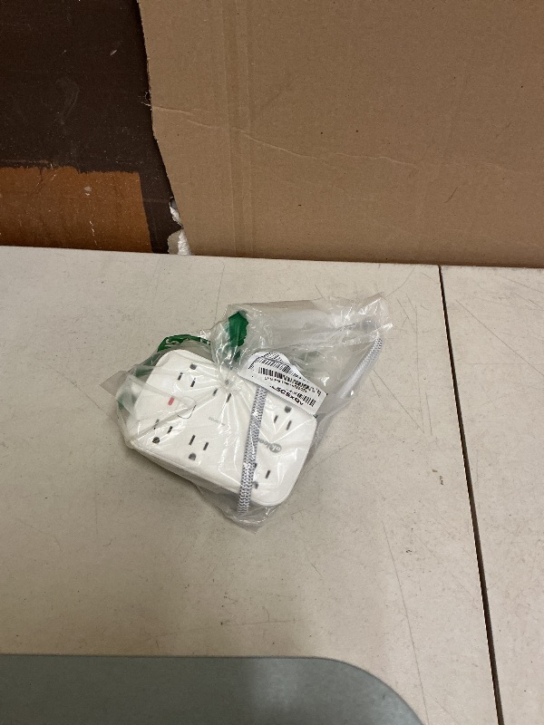 Photo 1 of Power Strip with USB, 2100J Surge Protector Flat Plug Extension Cord 5ft, 12 Outlets & 6 USB(3 USB C)Charging Station, 3 Side Outlet Extender Wall Mountable for Tablet Laptop Computer Multiple Devices