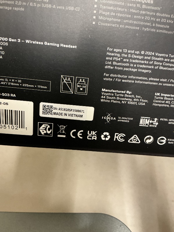 Photo 1 of Turtle Beach Stealth 700 Gen 3 Wireless Multiplatform Amplified Gaming Headset for PC, PS5, PS4, Mobile – 24-bit Audio, 60mm Drivers, High-Bandwidth Microphone, Bluetooth, 80-Hr Battery – Black