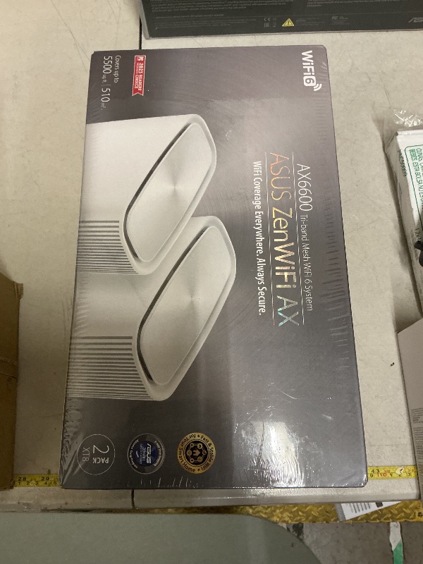 Photo 1 of ASUS ZenWiFi AX6600 Tri-Band Mesh WiFi 6 System (XT8 2PK) - Whole Home Coverage up to 5500 sq.ft & 6+ Rooms, AiMesh, Included Lifetime Internet Security, Easy Setup, 3 SSID, Parental Control, White