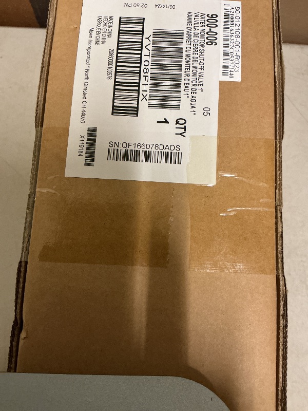 Photo 1 of Moen Flo Smart Water Monitor and Automatic Shutoff Sensor, Wi-Fi Connected Water Leak Detector for 1-Inch Diameter Pipe, 900-006