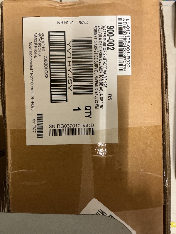 Photo 1 of Moen Flo Smart Water Monitor and Automatic Shutoff Sensor, Wi-Fi Connected Water Leak Detector for 1-1/4-Inch Diameter Pipe, 900-002