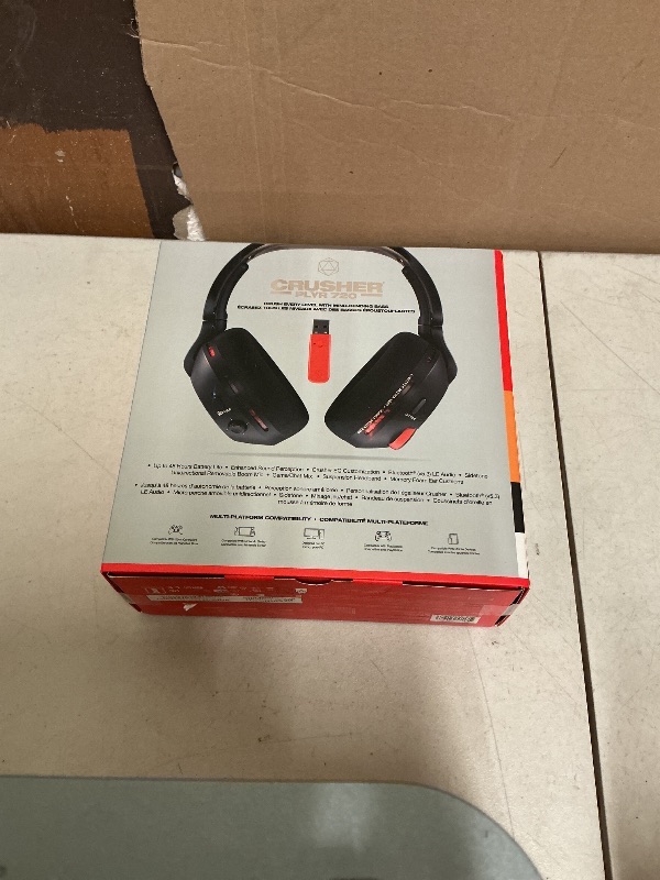 Photo 1 of Skullcandy Crusher PLYR 720 Wireless Gaming Headset, Ultimate Immersion and Comfort, THX Spatial Audio, Multi-Sensory Bass and Platform- Digi-Black, Removable Mic, PC, PlayStation, Nintendo