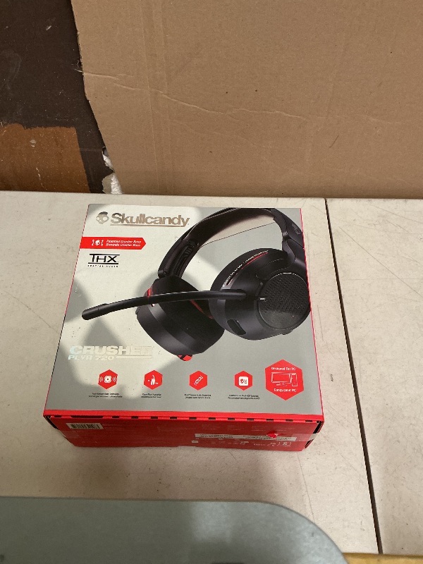 Photo 1 of Skullcandy Crusher PLYR 720 Wireless Gaming Headset, Ultimate Immersion and Comfort, THX Spatial Audio, Multi-Sensory Bass and Platform- Digi-Black, Removable Mic, PC, PlayStation, Nintendo