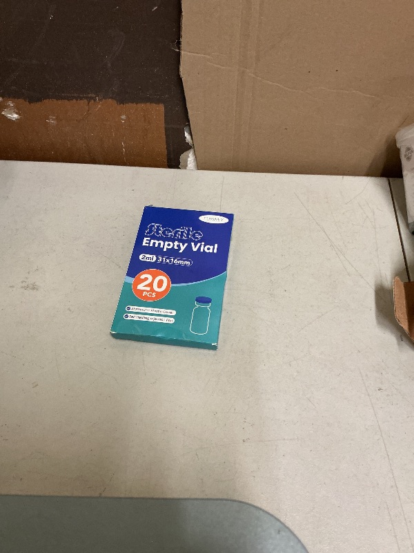 Photo 1 of 2ml Sterile Vials with Self Healing Injection Port and Sealing Cap, Glass Sterile Vials for Injections (20 Pack)