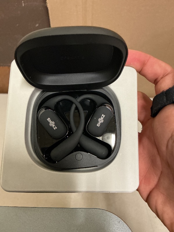 Photo 1 of SHOKZ OpenFit 2 Open-Ear Headphones,True Wireless Bluetooth Earphones with Microphone,Earhook Earbuds with 48 Hours of Playtime,Fast Charging,IP55 Water-Resistant,with Carrying Bag,Black,Bluetooth5.4