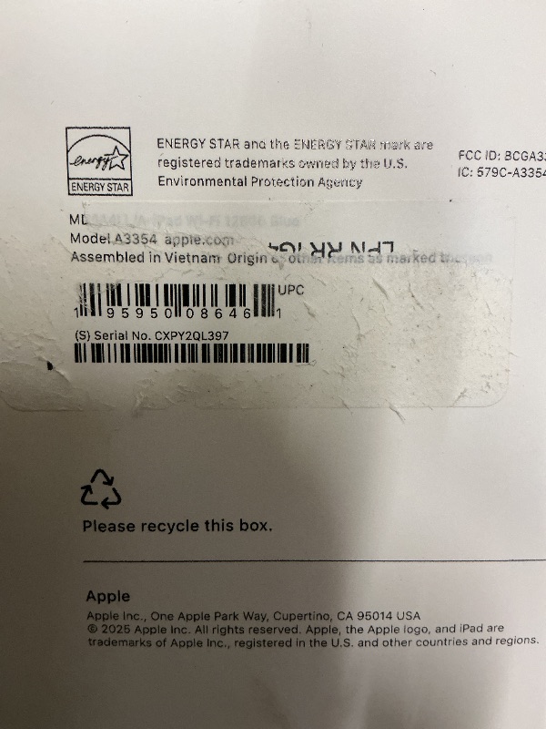 Photo 1 of Apple iPad 11-inch: A16 chip, 11-inch Model, Liquid Retina Display, 128GB, Wi-Fi 6, 12MP Front/12MP Back Camera, Touch ID, All-Day Battery Life — Blue