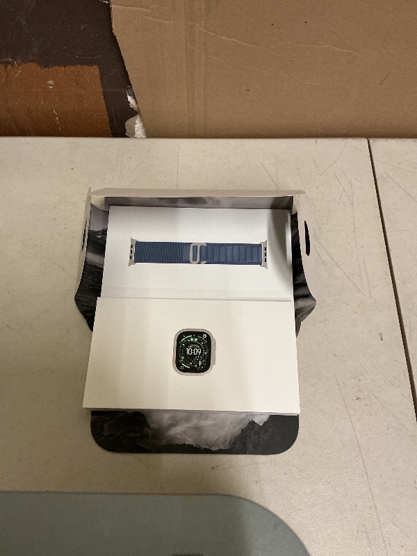 Photo 1 of Apple Watch Ultra 3 [GPS + Cellular 49mm] Running & Multisport Smartwatch w/Rugged Titanium Case w/Light Blue Alpine Loop - S. Satellite Communications, Advanced Health & Fitness Tracking