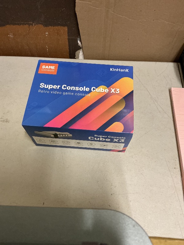 Photo 1 of Kinhank Super Console Cube X3 Retro Game Consoles Built-in 65000+ Games, Android 9.0/Emuelec 4.6/CoreE System, S905X3 Chip, 8K UHD Output,2.4G/5G, Emulator Console Compatible with Most Emulators