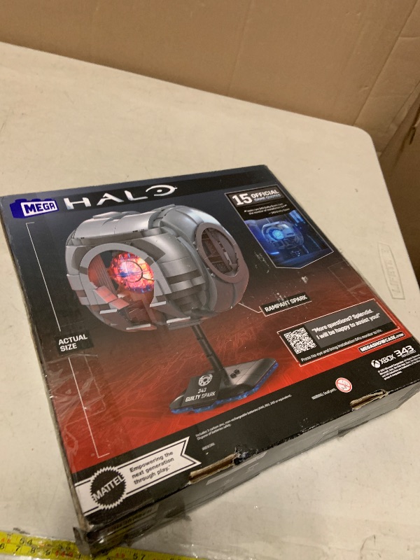 Photo 1 of ?MEGA Halo Model Replica Building Toy, 343 Guilty Spark with 609 Pieces, Lights & Sounds, Build & Display Set for Collectors, Gift Ideas for Adults