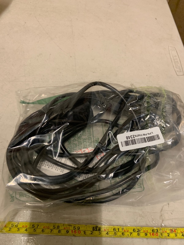 View 2 of 16/3 Black 20 FT Extension Cord, Indoor Extension Cord for Laptops, Coffee Makers, Office Home Appliances, 3 Prong Resistant Cable Flexible, 13A 125V 1625W ETL Listed