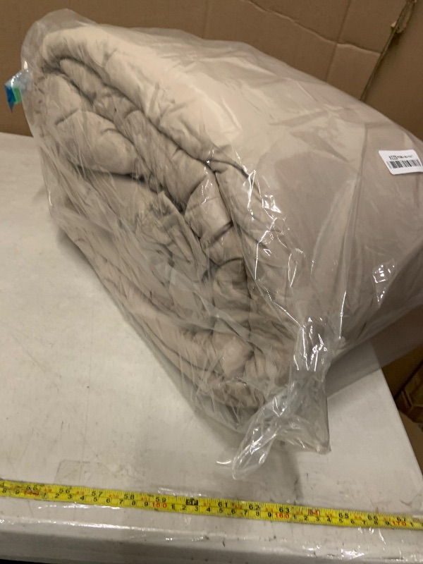 Photo 1 of Masaca Shabby Ruffled King Comforter Set,Farmhouse Taupe Bedding Comforter Lightweight Ultra Soft Vintage Rustic Microfiber Bedding 3pc (1 Ruffle Comforter and 2 Pillowcases)