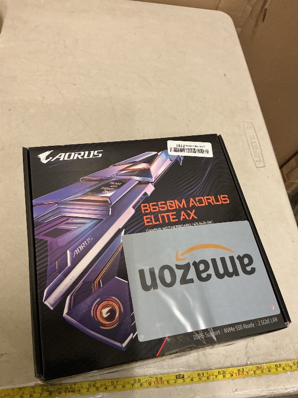 Photo 1 of GIGABYTE B650M AORUS Elite AX (AM5/ LGA 1718/ AMD B650/ Micro-ATX/ 5-Year Warranty/ DDR5/ 2* M.2/ PCIe 5.0/ USB 3.2 Gen2X2 Type-C/Intel 2.5GbE LAN/Q-Flash Plus/EZ-Latch/Gaming Motherboard)