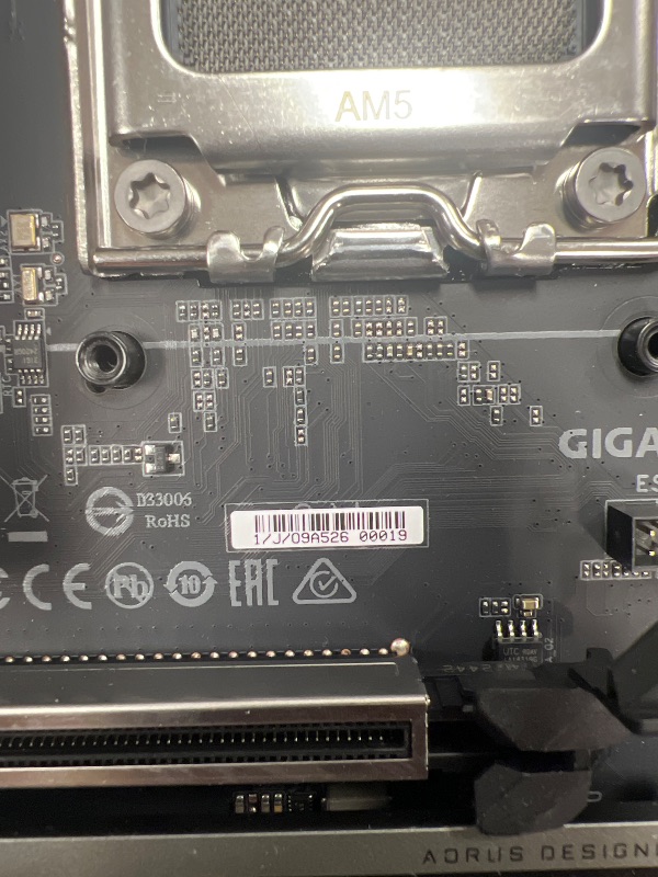 Photo 1 of GIGABYTE B650M AORUS Elite AX (AM5/ LGA 1718/ AMD B650/ Micro-ATX/ 5-Year Warranty/ DDR5/ 2* M.2/ PCIe 5.0/ USB 3.2 Gen2X2 Type-C/Intel 2.5GbE LAN/Q-Flash Plus/EZ-Latch/Gaming Motherboard)