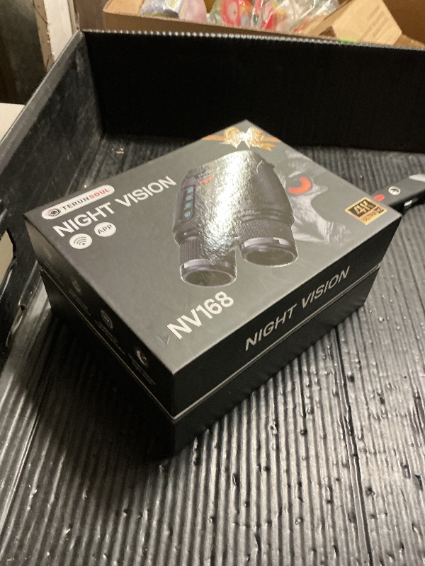 Photo 1 of Night Vision Goggles - Smart APP 4K Night Vision Binoculars, 10000mAh Battery, 128GB Card for Photo and Video, 3'' UHD Screen & 8X Zoom Binoculars for Camping, Hunting, Security (Black)