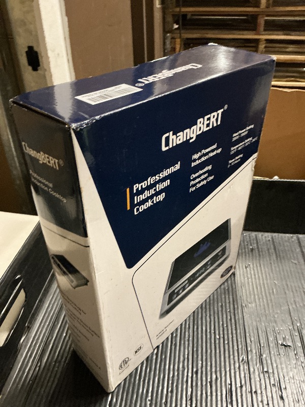 Photo 1 of ChangBERT Induction Cooktop, Commercial Grade Portable Cooker, Large 8” Heating Coil, Premium Stainless Steel Countertop Burner with NSF Certified, 10 Hours Timer Powerful 1800W Professional Hot Plate