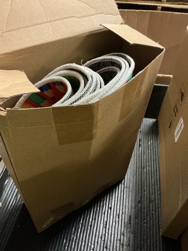 Photo 1 of 12 Pcs Carpet Circle Seats, 15 Inch Round Classroom Rug, Non Slip Corner Floor Cushion Mat, Circle Time Rug for Living Room, Learning, Playing Areas, Story Time, Group Activity(Inspirng)