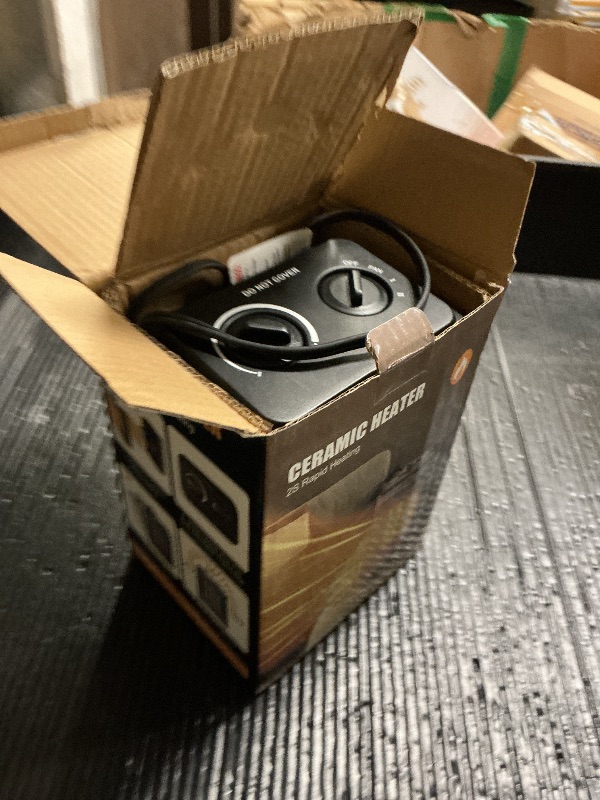 Photo 1 of 1500W Space Heater for Indoor Use, PTC Ceramic Heater with Thermostat, Small Space Heater 3 Modes, Electric Portable Heater with Safety Protection for Bedroom, Quiet Office, 2S Rapid Heating