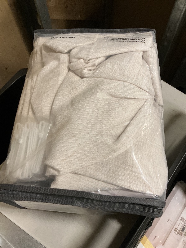 Photo 1 of Extra Wide 70 Inch Memory Trained Pinch Pleated Curtains 92 Inches Long for Office, Birch Light Filtering Flax Linen Privacy Sheer Cottage Core Windows Curtain & Drapes 2 Panels Set Non See Through