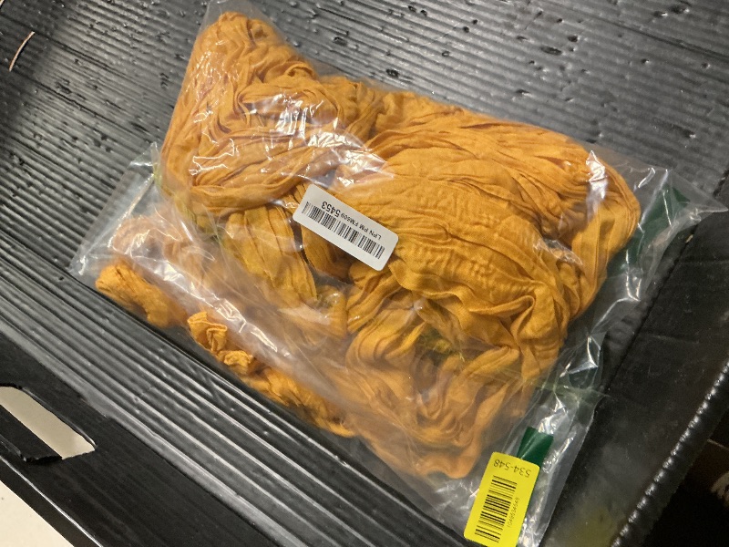 Photo 1 of 4 Pack Gold Cheesecloth Table Runner 20 x 120 inch Gauze Table Runners 10 FT Long,Semi Sheer Cheese Cloth Fabric Table Runner Bulk for Wedding,Party,Baby Shower,Bridal Shower Decoration