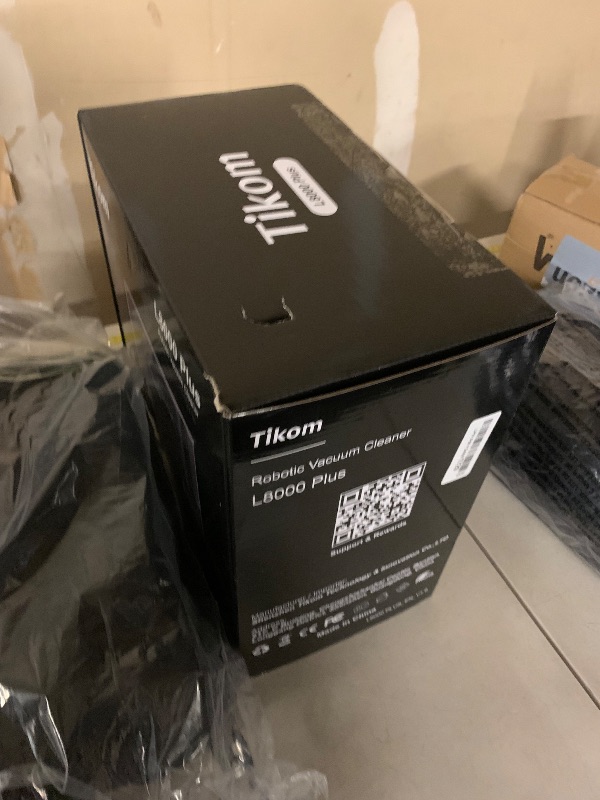 Photo 1 of Tikom Robot Vacuum and Mop, 6000Pa Robotic Vacuum Cleaner with Self-Emptying Base, 90 Days Capacity, LiDAR Navigation, Home Mapping, Ideal for Pet Hair, Hard Floors, Carpet (L8000 Plus)