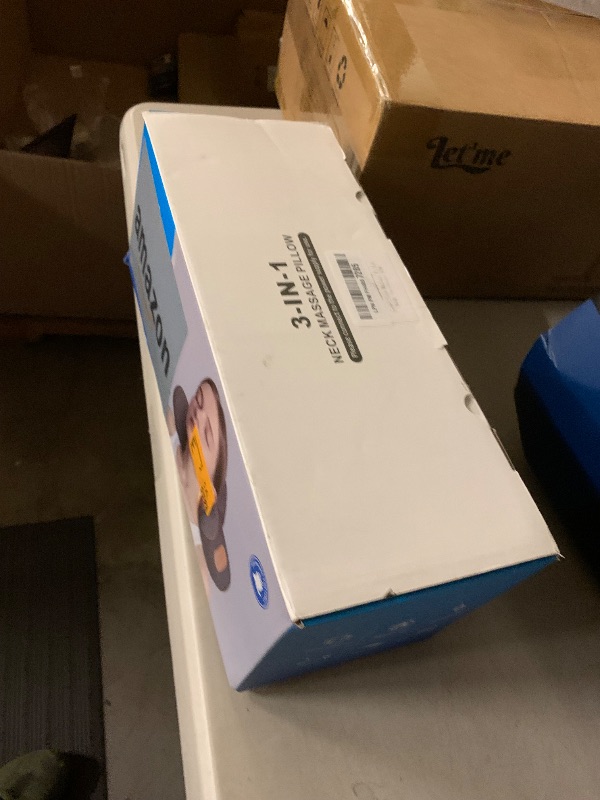 Photo 1 of 3-in-1 Neck Massager Pillow with Heating and Cervical Traction - Deep Tissue Massage for Pain Relief, Ergonomic Shoulder Massage Pillow, Neck Hump Corrector Ideal Gift for Women and Men Corded