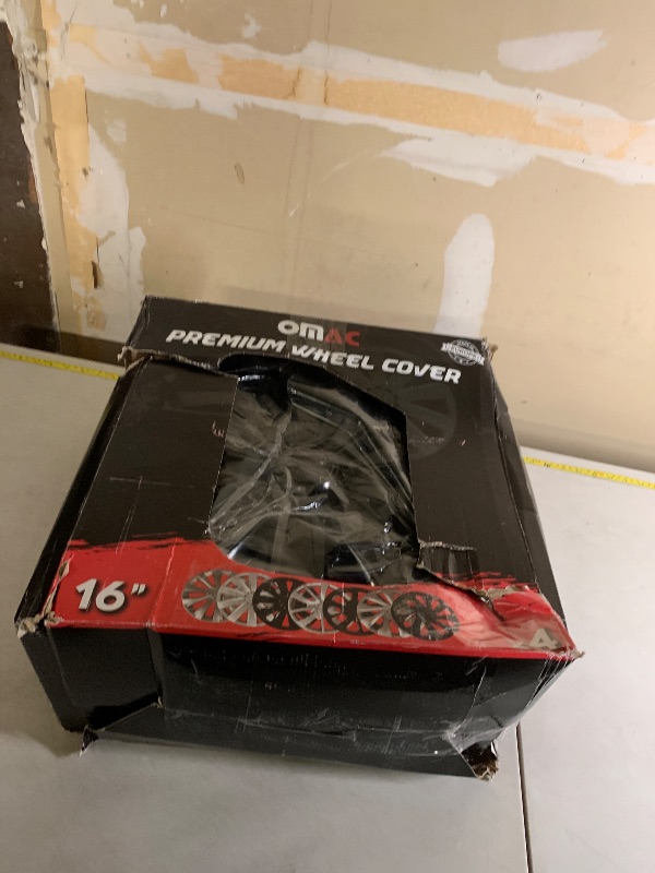 Photo 1 of OMAC - ABS Black Hub Caps 16 Inch Set of 4, Tapas para Rines 16, Premium Wheel Covers 16 Inch, R16 Rim Cover Set, Snap On Durable Car Replacement Exterior Accessories