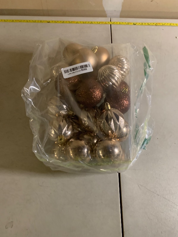Photo 1 of 2.36" Christmas Ball Ornaments Brown 30 Pcs Small Shatterproof Christmas Tree Decorations Xmas Tree Christmas Ornaments Balls with Hanging Loop for Halloween Wedding Holiday Party Wreath Home Decor