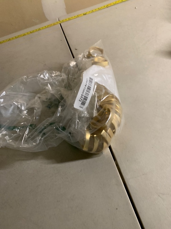 Photo 1 of 24Pcs Gold Napkin Rings Set, Thanksgiving Christmas Metal Napkin Ring Holders Modern Serviette Buckles, Metallic Adornment for Dinner Table Settings (24, Semicircle Shape)