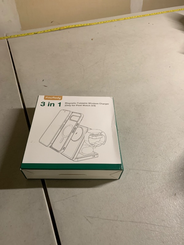 Photo 1 of 3 in 1 Magnetic Foldable Wireless Charger for Google Pixel Watch 3/2, 15W Fast Mag-Safe Charging Stand for Pixel 10 Pro XL/10 Pro Fold/10/9/8/7/6 Pro & Buds(Not Pixel Watch 4/1) with Adapter, Black