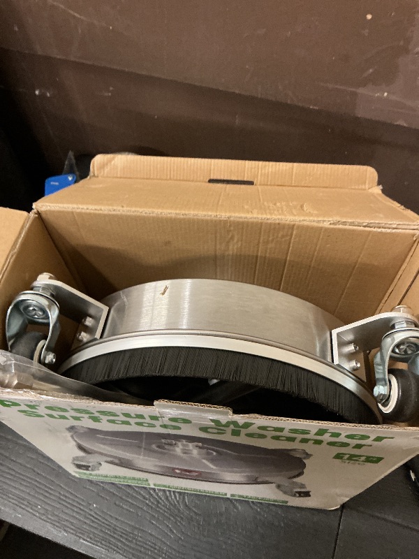 Photo 1 of 14" Pressure Washer Surface Cleaner with 4 Wheels, Stainless Steel Housing, 4000 PSI Max, 3 Connect Nozzles & 2 Extension Wands, Pressure Washer Surface Cleaner for Concrete, Patios, Sidewalks