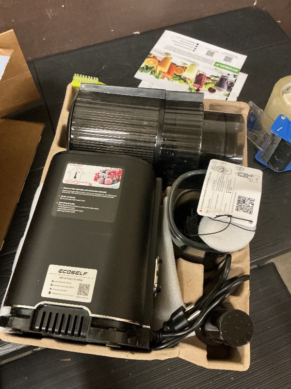 Photo 1 of ECOSELF Cold Press Juicer with 3 Filters (For Juice/Sorbet/Nut Milk), Juicer Machines With 6.0" Wide Mouth Hopper, Self Feeding & Hands-Free Design, Upgraded Motor, Juicer for Family Gathering Party