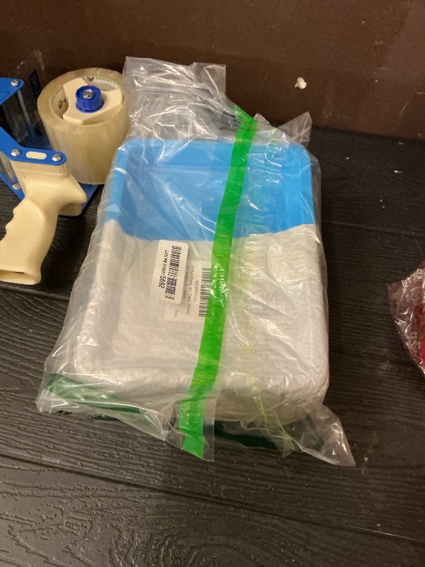 Photo 1 of 24 Pack Plastic Art Trays for Classroom, 9.6 x 7.3 Inches Activity Sand Trays Flat Serving Craft Organizer Tray Stackable Bins for DIY Projects Painting Beads Office School DIY Projects (6 Colors)