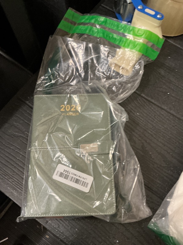 Photo 1 of 2026 Daily Planner - One Page per Day, 2026 Hourly Daily Calendar(Jan-Dec 2026), 5.7" x 8.26" Appointment Book, Leather Cover + Thick Paper (green)