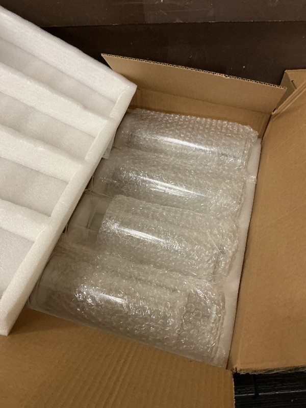 Photo 1 of 16 PCS Clear Cylinder Vases for Centerpieces | 4, 6, 8,10 Inch Tall Flower Vase for Wedding Decorations, Clear Floating Candle Vases in Bulk, Hurricane Candle Holdersfor Table, Home Décor