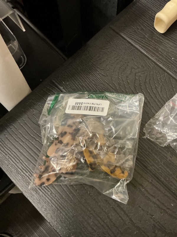 Photo 1 of 2PCS Hair Claw Banana Clips tortoise Barrettes Celluloid French Design Barrettes celluloid Leopard print Large Fashion Accessories for Women Girls