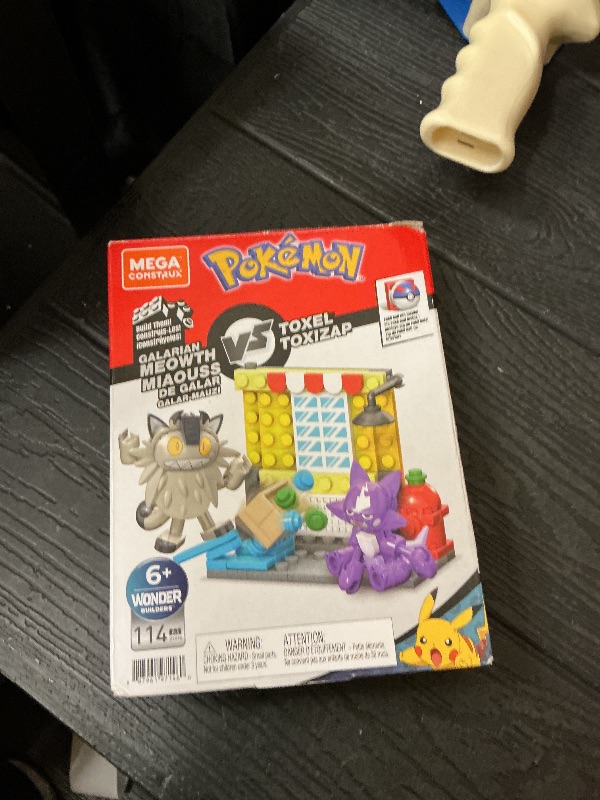 Photo 1 of ? MEGA Pokémon Action Figures Building Toy Collectible Toxel vs. Galarian Meowth with Great Ball