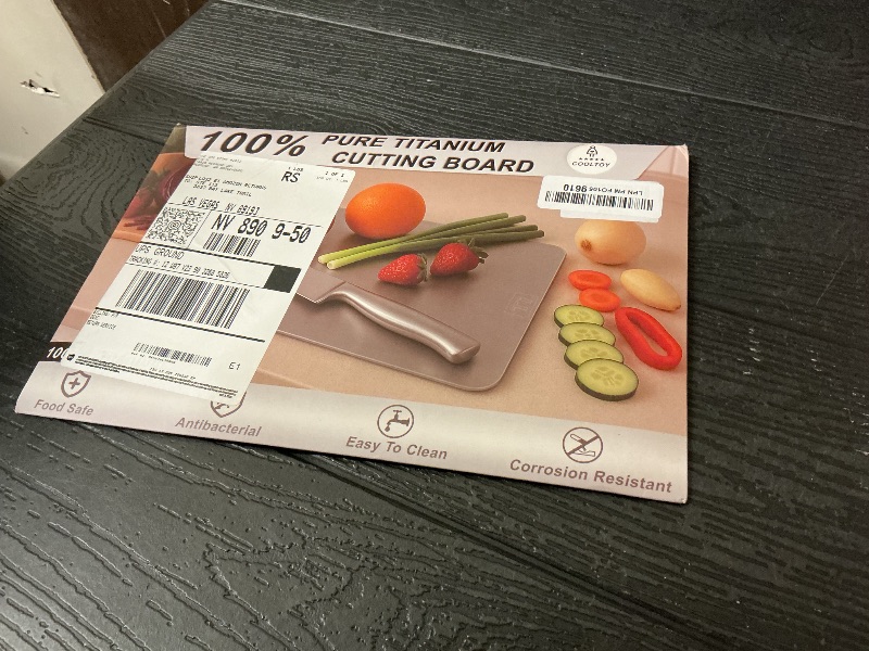 Photo 1 of 100% Pure Titanium Cutting Board– Double-Sided Metal titanium Cutting Boards for Kitchen, Food-Grade Certified, Dishwasher Safe – Small Titanium Cutting Board 11.4"x7.9" – Gift-Ready