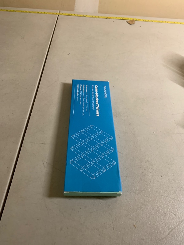 Photo 1 of 2 Pcs Stainless Steel Trivets for Hot Dishes, Two-Tone Blue Trivet Set, Large Hot Pads for Countertops&Table, Stretchable Design,Multi-Use, Heat Resistant Mat, Kitchen Pad for Pan, Pot, Plate,Teapot