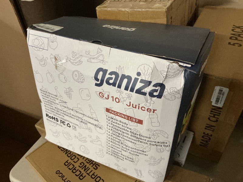 Photo 1 of Ganiza Juicer Machines, Cold Press Juicer with Large Feed Chute for Whole Fruits & Vegetables, Slow Masticating juicers with 3 Replace Filters for Batch Juicing, Easy to Clean, BPA Free (Black)