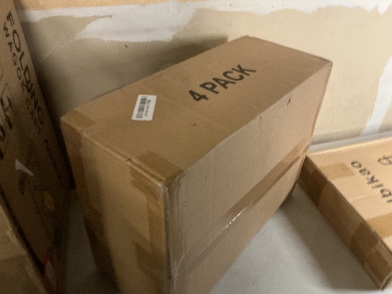 Photo 1 of 4 Tier Stackable Storage Bins with Lids, 28Qt Plastic Storage Containers with Magnetic Doors & Wheels, Convenient Storage Bins Closet Organizers, Household Organization for Home, Party, Office, Dorm