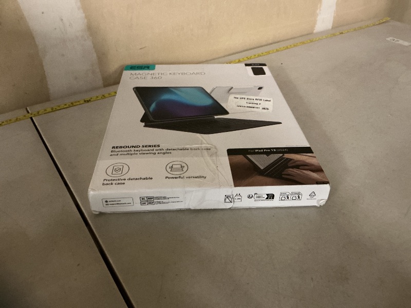 Photo 1 of ESR iPad Pro 13 Inch Case with Keyboard (M5/M4, 2025/2024), iPad Pro 13 Keyboard Case with Easy-Set Magnetic Stand, Portrait/Raised Modes for iPad Pro 13, Removable, Rebound 360 Series, Black