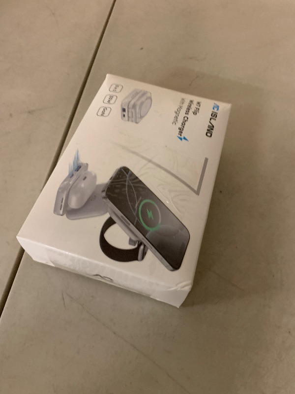 Photo 1 of 5-in-1 Wireless Charger for MagSafe, AC ISLAND Portable Travel Charging Station, 35W Max Fast Foldable Magnetic Stand, Evolved for iPhone 17-12 & Air Series, Apple Watch, AirPods (with 35W Adapter)