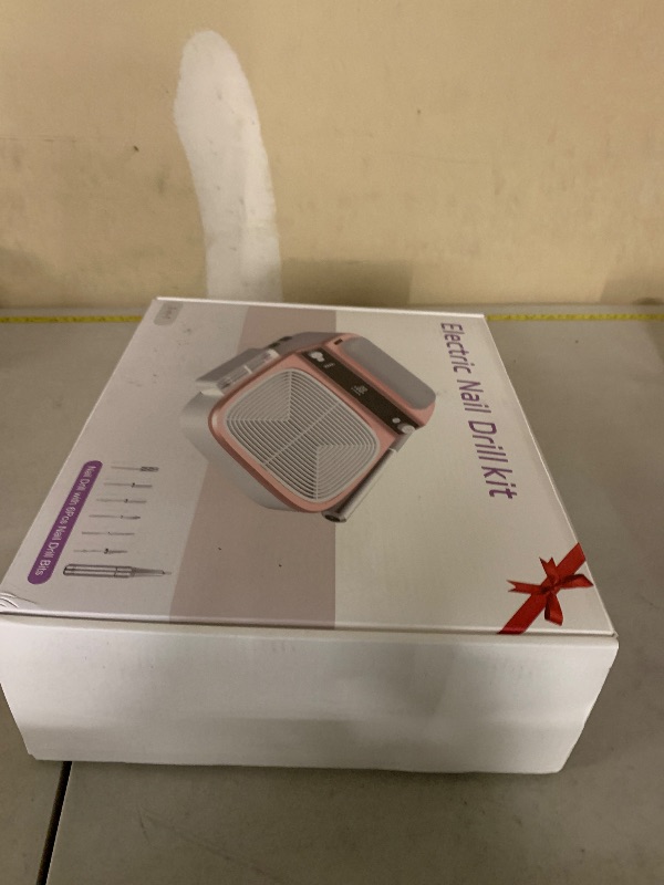 Photo 1 of 2-in-1 Nail Dust Collector & Electric Nail Drill File, Cordless Nail Machine with Stepless Speed Forward Reverse, 5 Suction Mode 4000RPM Dust Collector Nail Tech 6000mAh Rechargeable for Home Salon