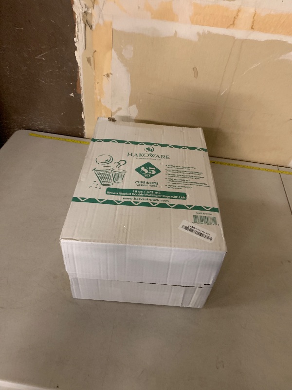 Photo 1 of [85 SET]Harvest Pack 16 oz Disposable Coffee Cups, Insulated Ripple Double-Walled Paper Cups with Lids, Brown Geometric, Drinking Cups for Tea Hot Chocolate Drinks To go coffee cups