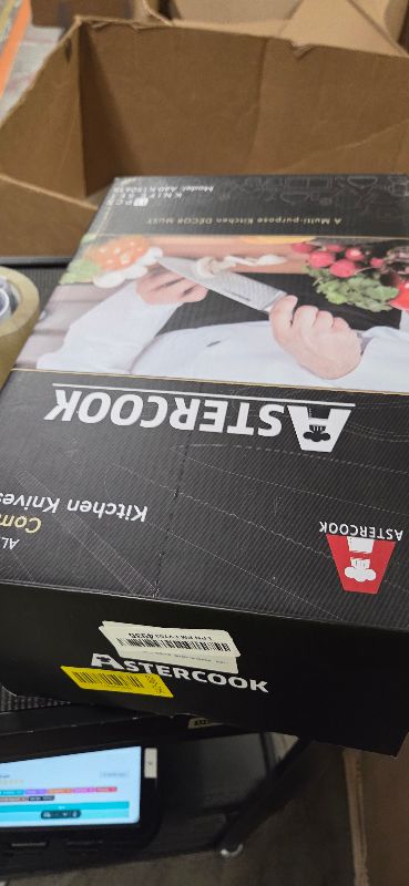 Photo 1 of Astercook Knife Set, 15-Piece Kitchen Knife Set with Block, Built-in Knife Sharpener, German Stainless Steel Knife Block Set, Dishwasher Safe