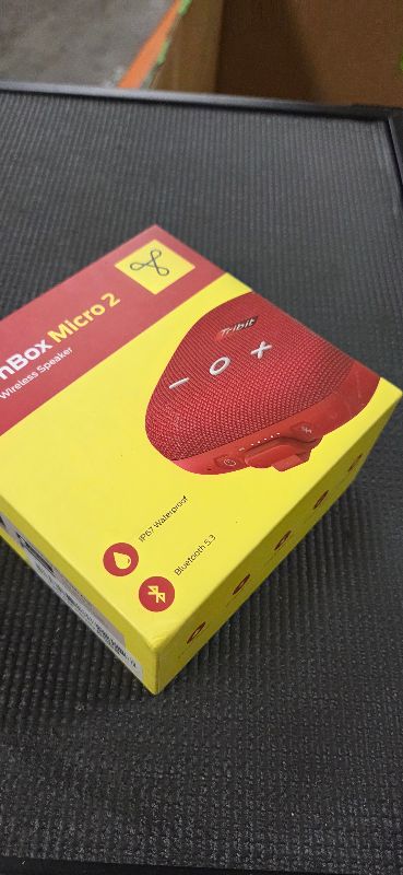 Photo 1 of Tribit StormBox Micro 2 Portable Bluetooth Speaker, Bluetooth 5.3 Speakers with XBass, IP67 Waterproof, 12H Playtime Long Battery for Outdoor Camping Biking (Red)